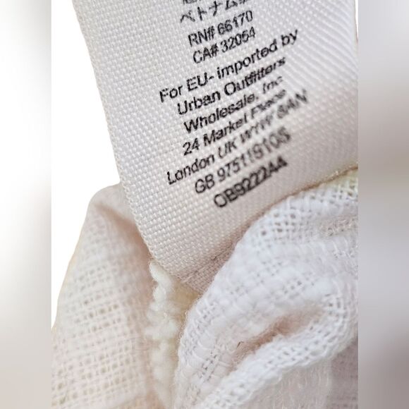 Free People We The Free Away At Sea Yellow Striped Frayed Hem Top size S - Picture 10 of 12